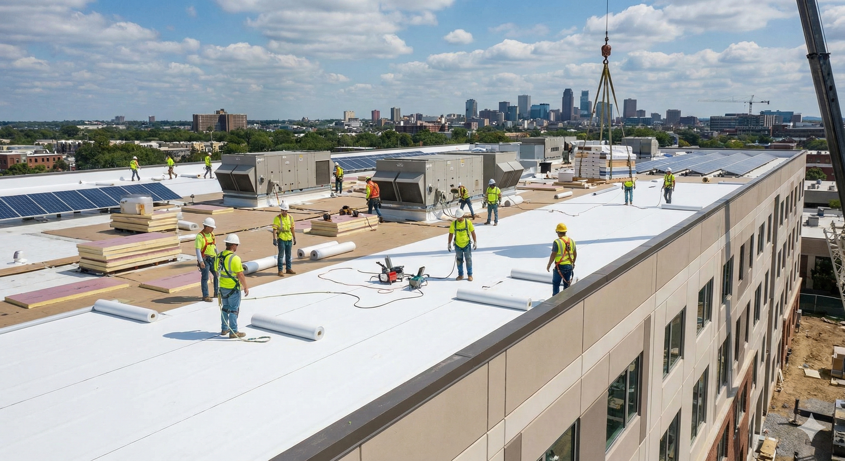 skilled commercial roof installation by Dependable Roofing Experts